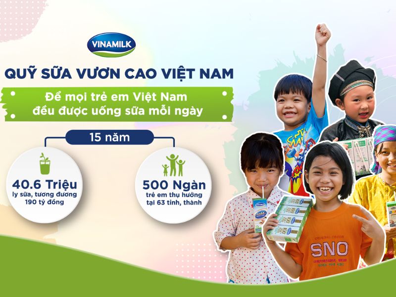Các hoạt động CSR tại Việt Nam? Quỹ sữa Vươn Cao Việt nam của Vinamilk