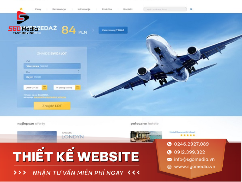 Thiết kế web bán vé máy bay